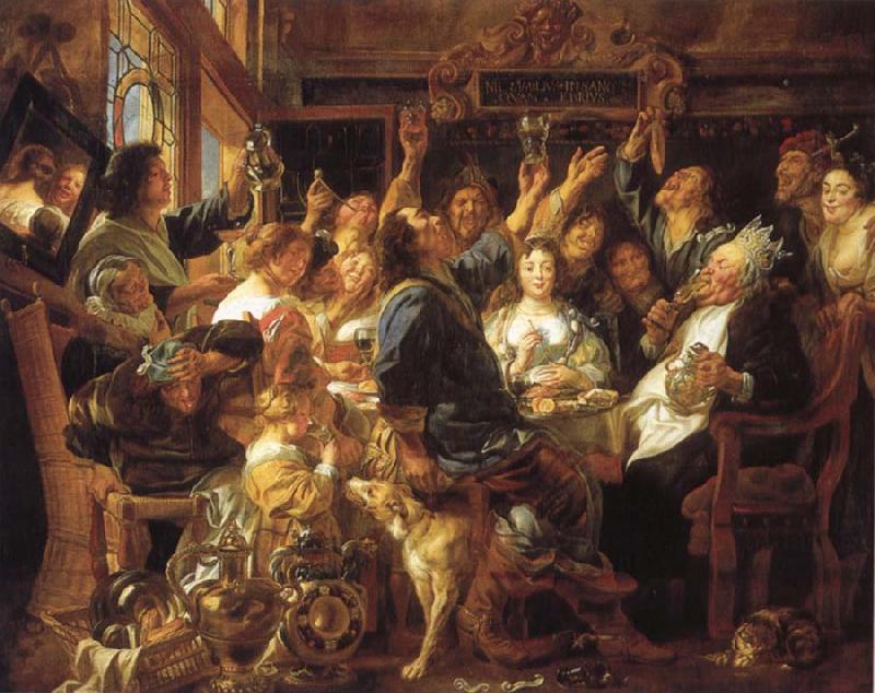 Jacob Jordaens Feast of the bean King France oil painting art